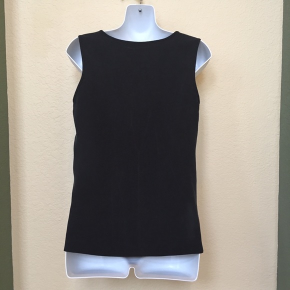 Kate Spade muted black crepe front bow blouse XS - Picture 3 of 6